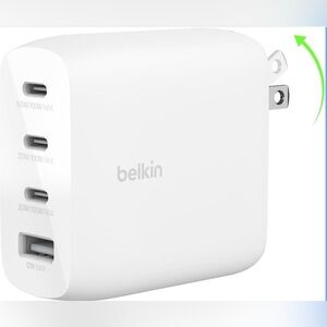 Belkin 112W BoostCharge Pro 4-Port GaN Charger Block - White